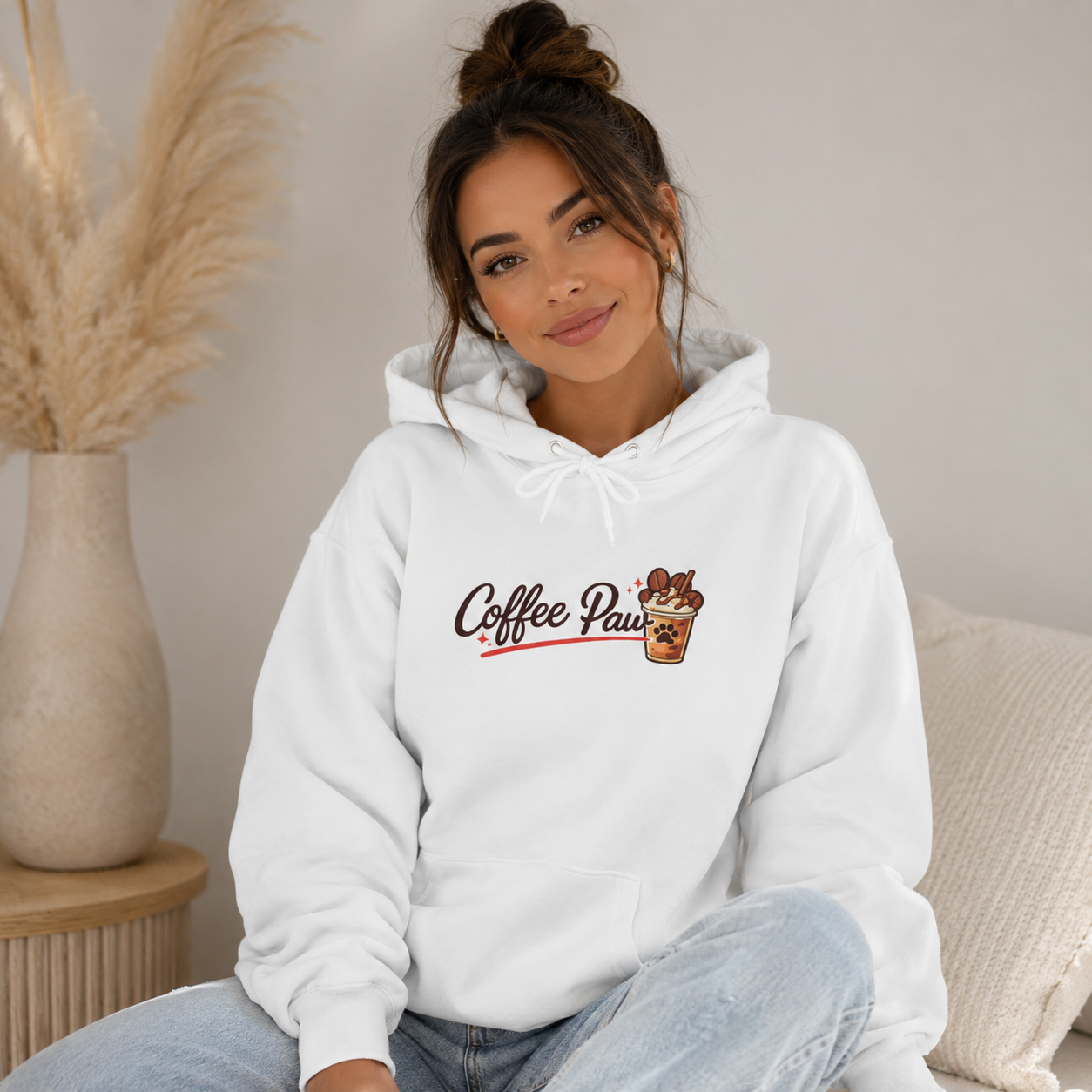 Hoodie - Coffee Paw
("Too Cute for Black Coffee")