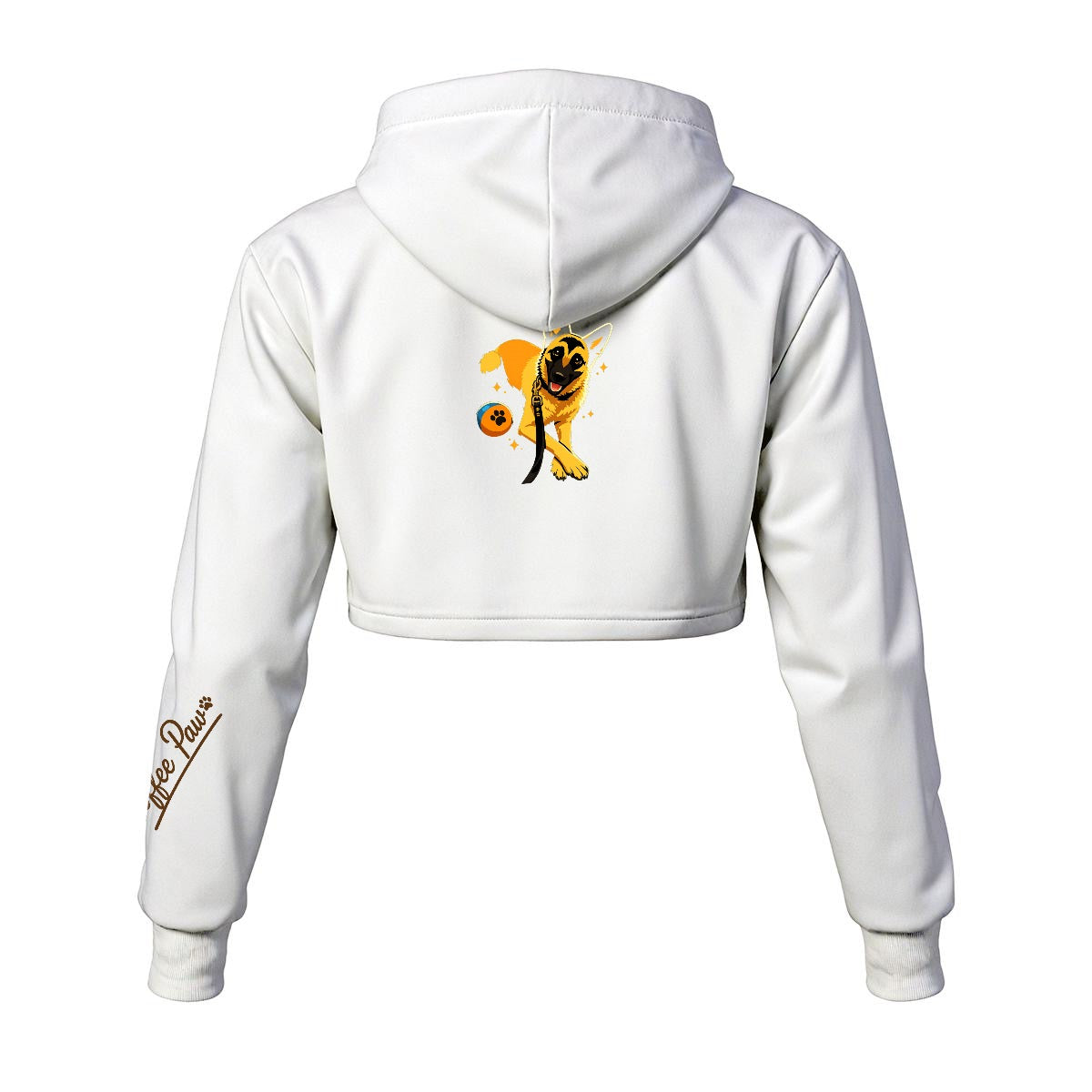 Hoodie Corto Mujer - Coffee Paw “Poco drama, mucho estilo”