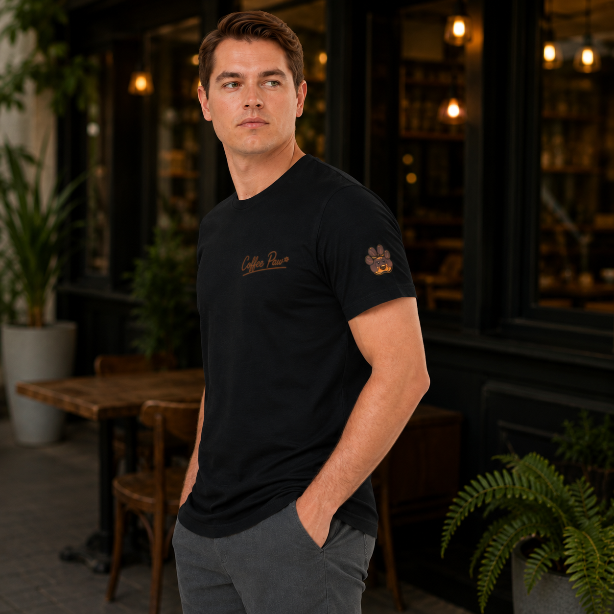 T- Shirt Unisex - Coffe Paw “Cafe Primero, Drama Después”