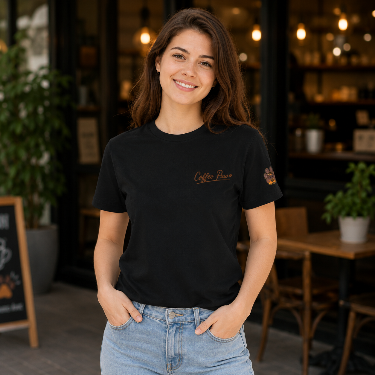 T- Shirt Unisex - Coffe Paw “Cafe Primero, Drama Después”