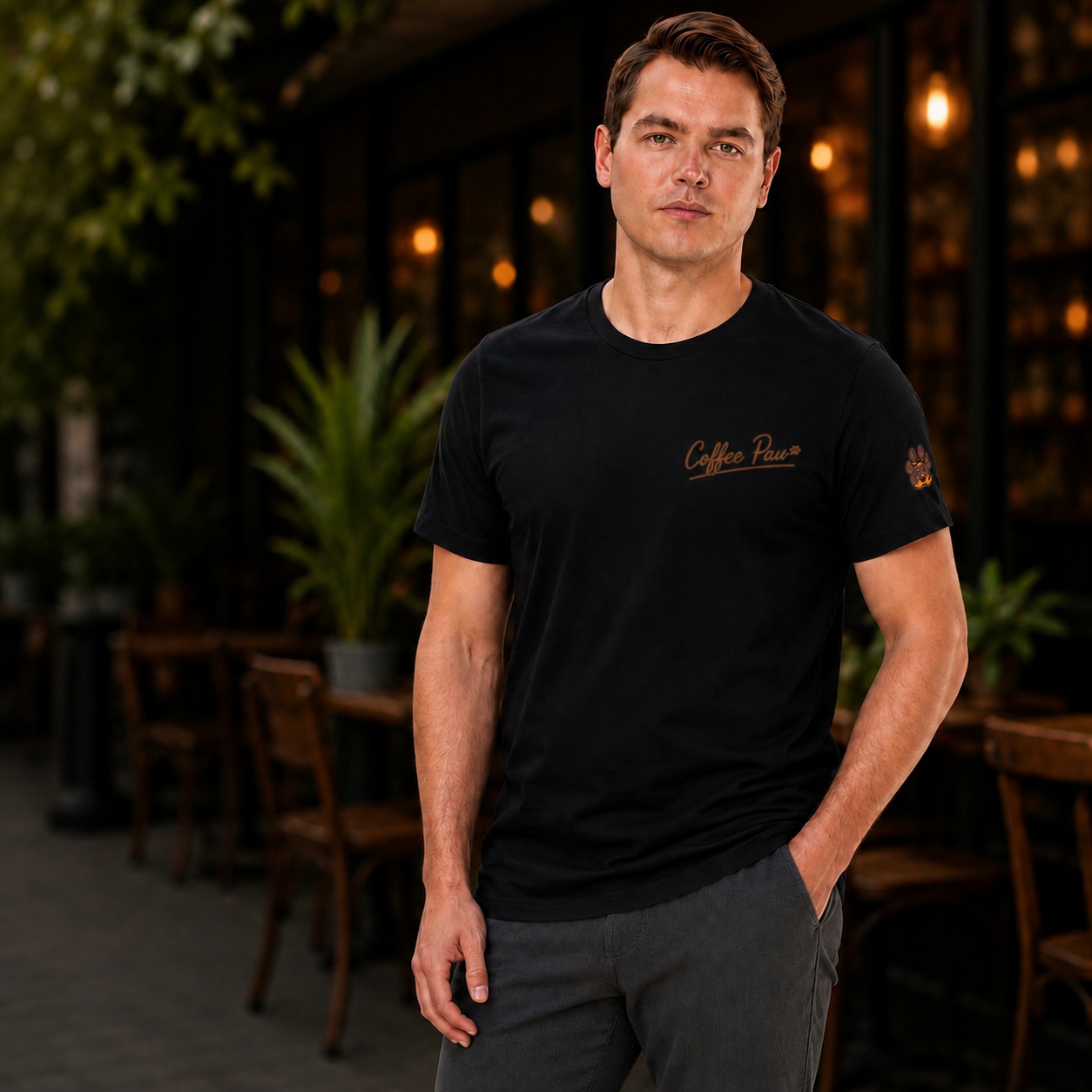 T- Shirt Unisex - Coffe Paw “Cafe Primero, Drama Después”
