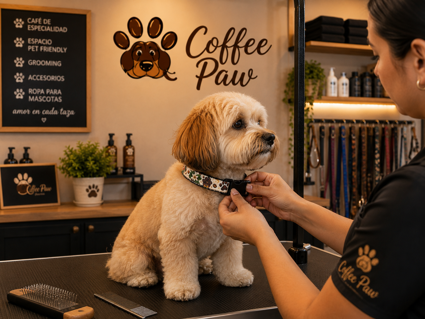Collar Tropical Boricua Coffee Paw