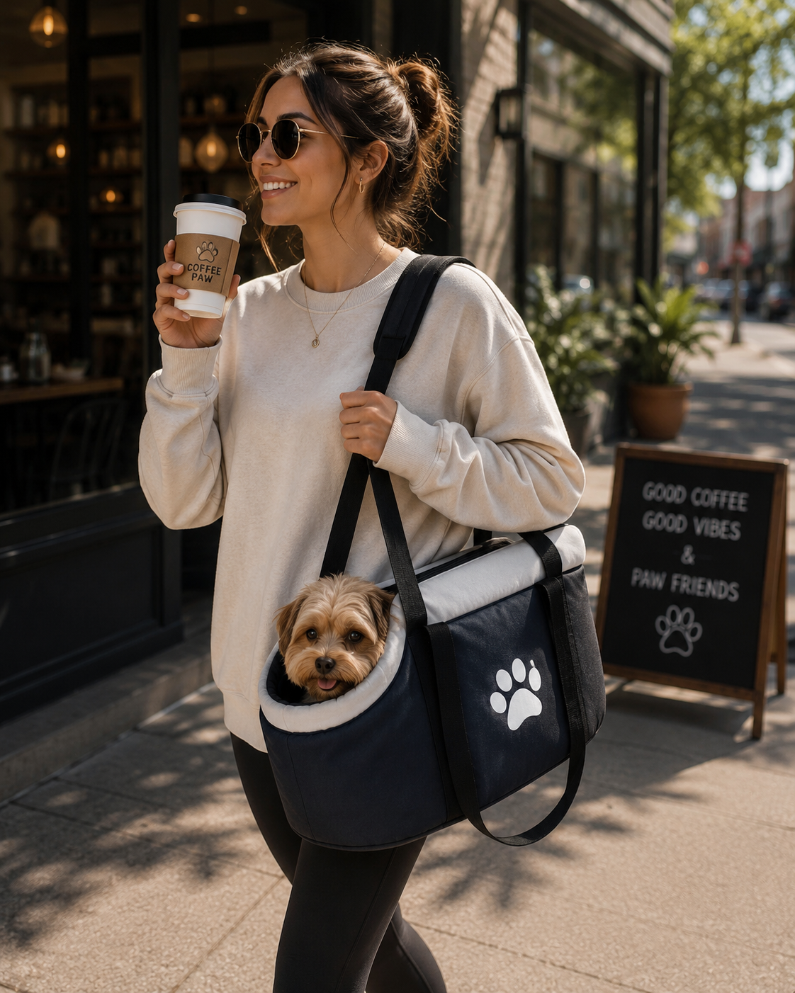 Bolso de Viaje Premium para mascotas CoffeePaw