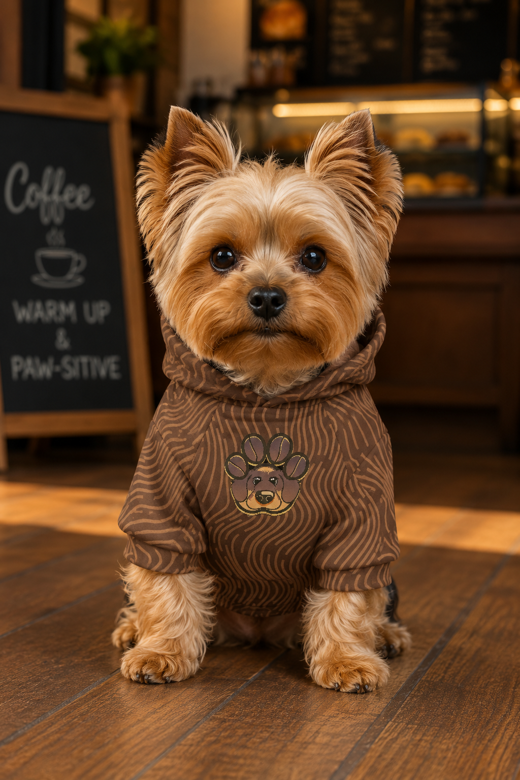Hoodie para Perro Coffee Paw – All-Over Print