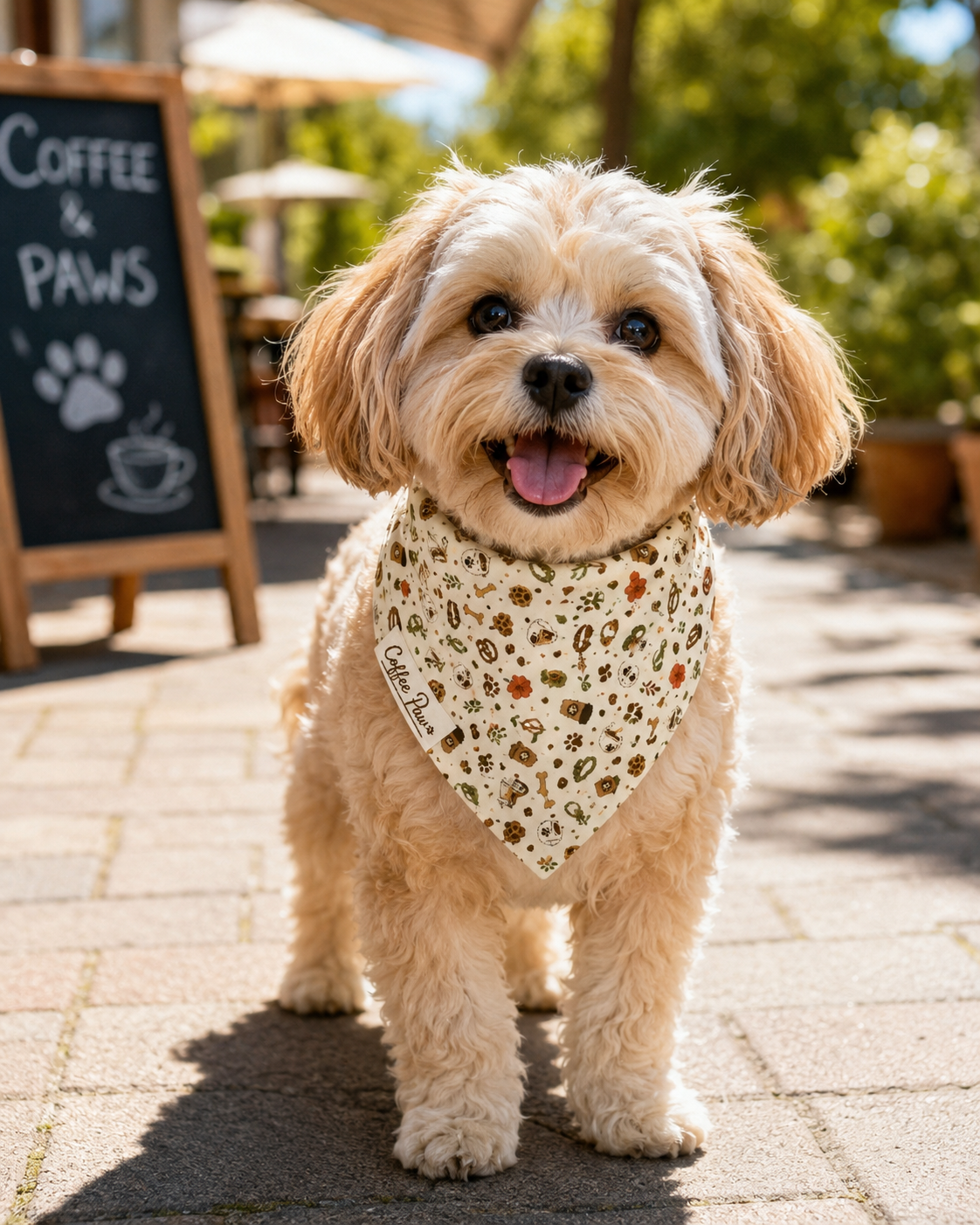 Bandana estilo Topical - Coffee Paw