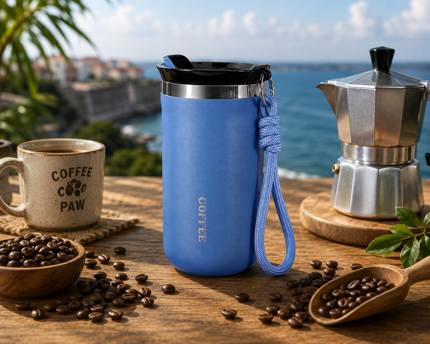 Termo Coffee Paw para Bebidas Calientes y Frías – Acero Inoxidable 304
