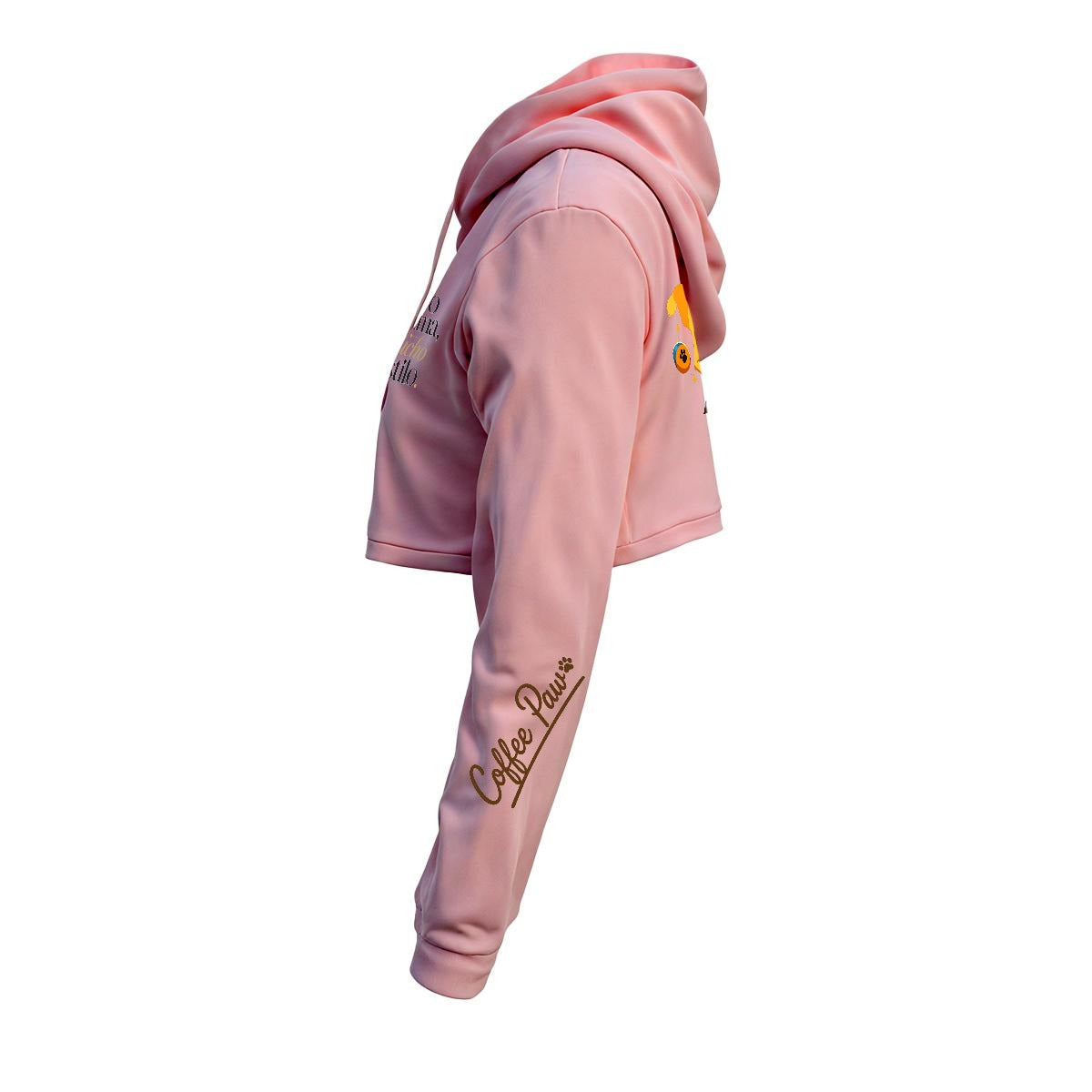 Hoodie Corto Mujer - Coffee Paw “Poco drama, mucho estilo”