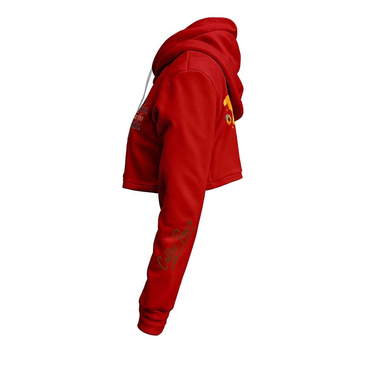 Hoodie Corto Mujer - Coffee Paw “Poco drama, mucho estilo”