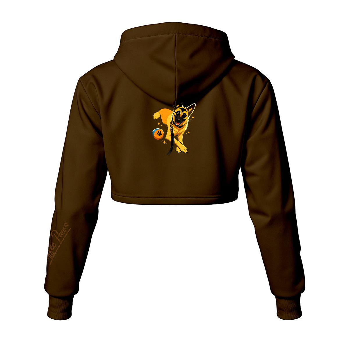 Hoodie Corto Mujer - Coffee Paw “Poco drama, mucho estilo”