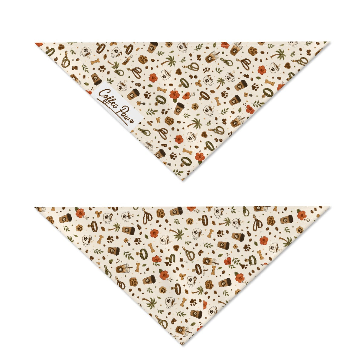 Bandana estilo Topical - Coffee Paw