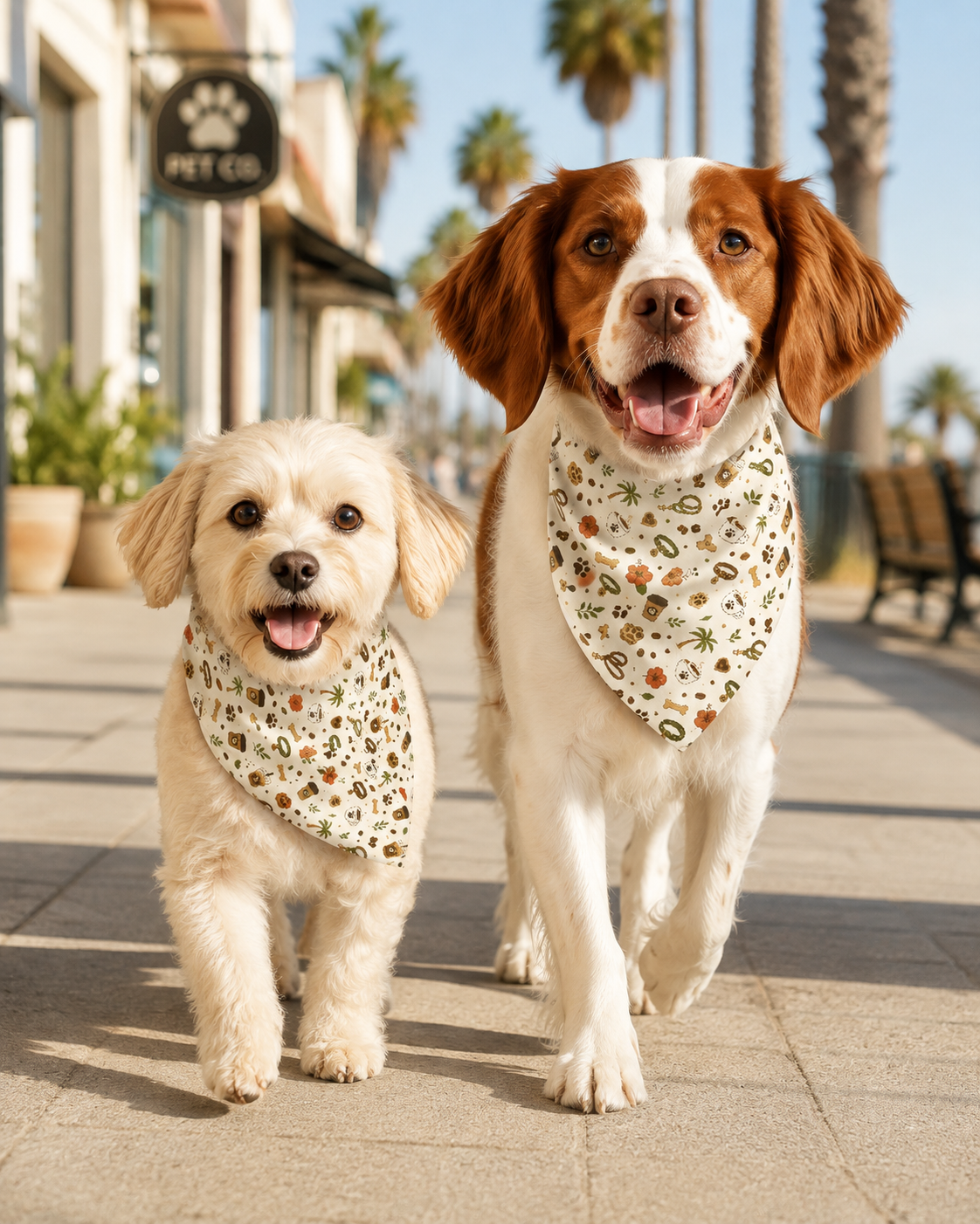 Bandana estilo Topical - Coffee Paw